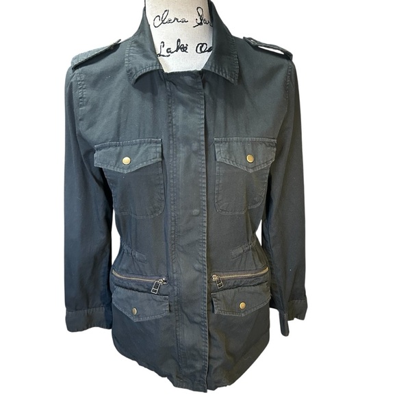 Lily Aldridge for Velvet Ruby Lightweight Utility Army Jacket Gray Size XS - Picture 1 of 14